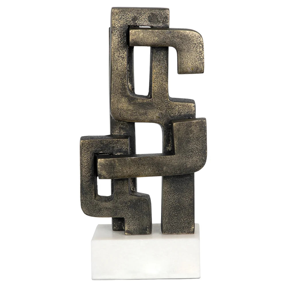 White & Black Segovia Sculpture - Bombay Mercantile