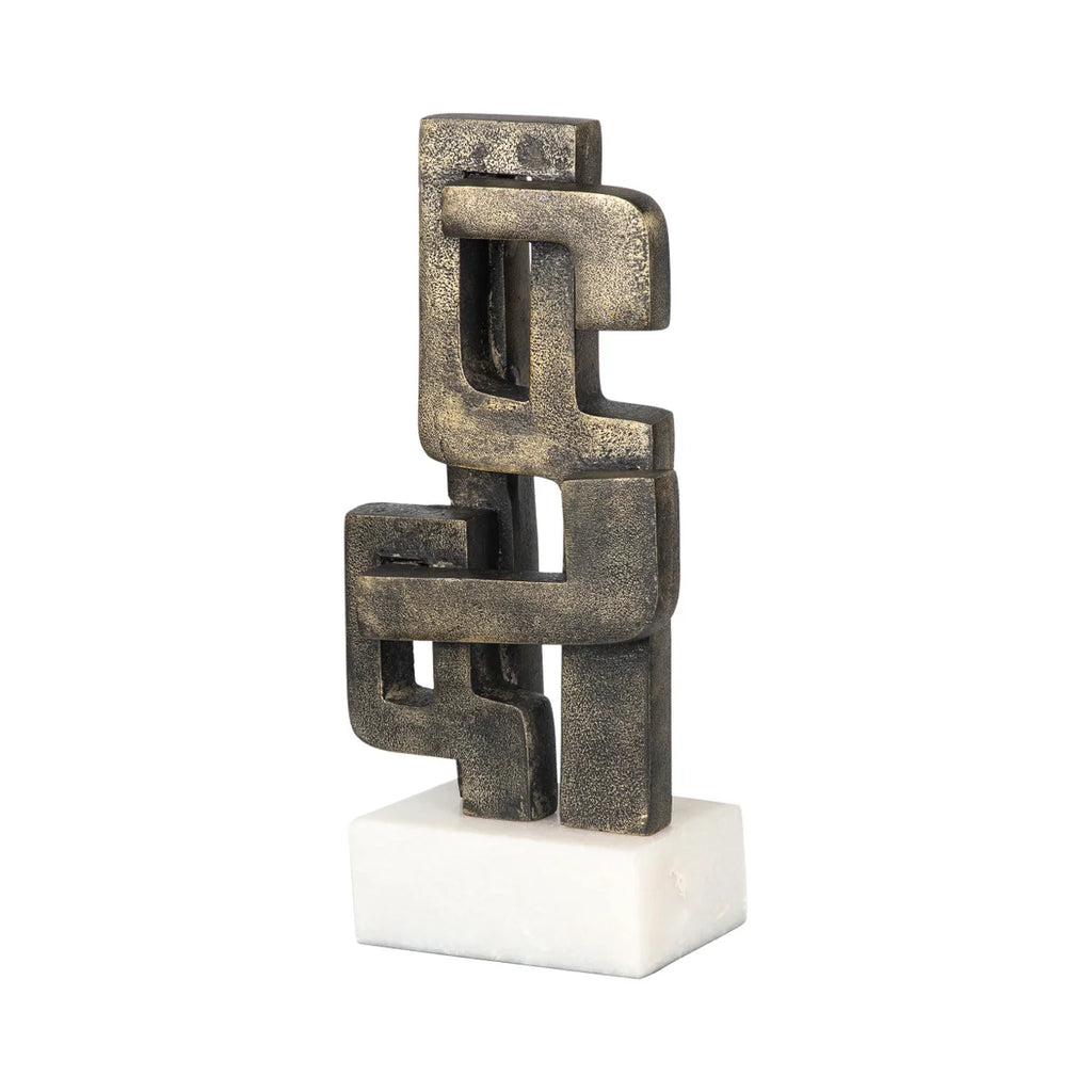 White & Black Segovia Sculpture - Bombay Mercantile