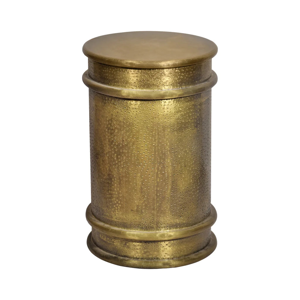 Gavel Accent Table, Brass - Bombay Mercantile