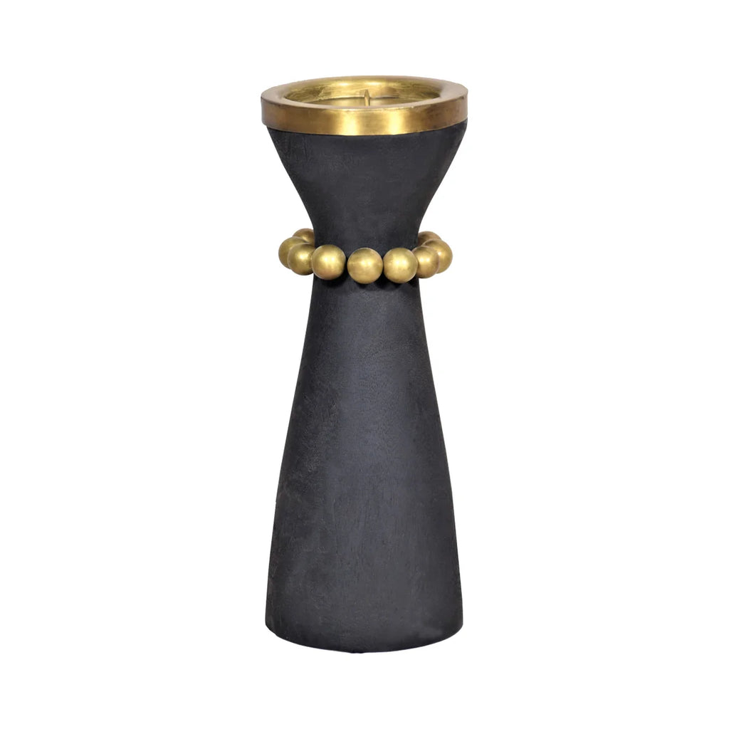 Parvati Candleholder, Black - Bombay Mercantile