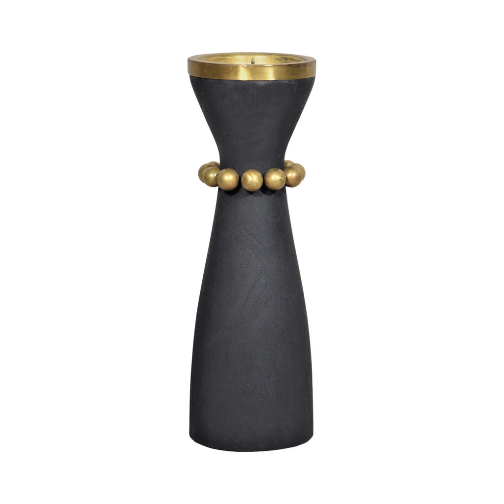 Parvati Candleholder, Black - Bombay Mercantile