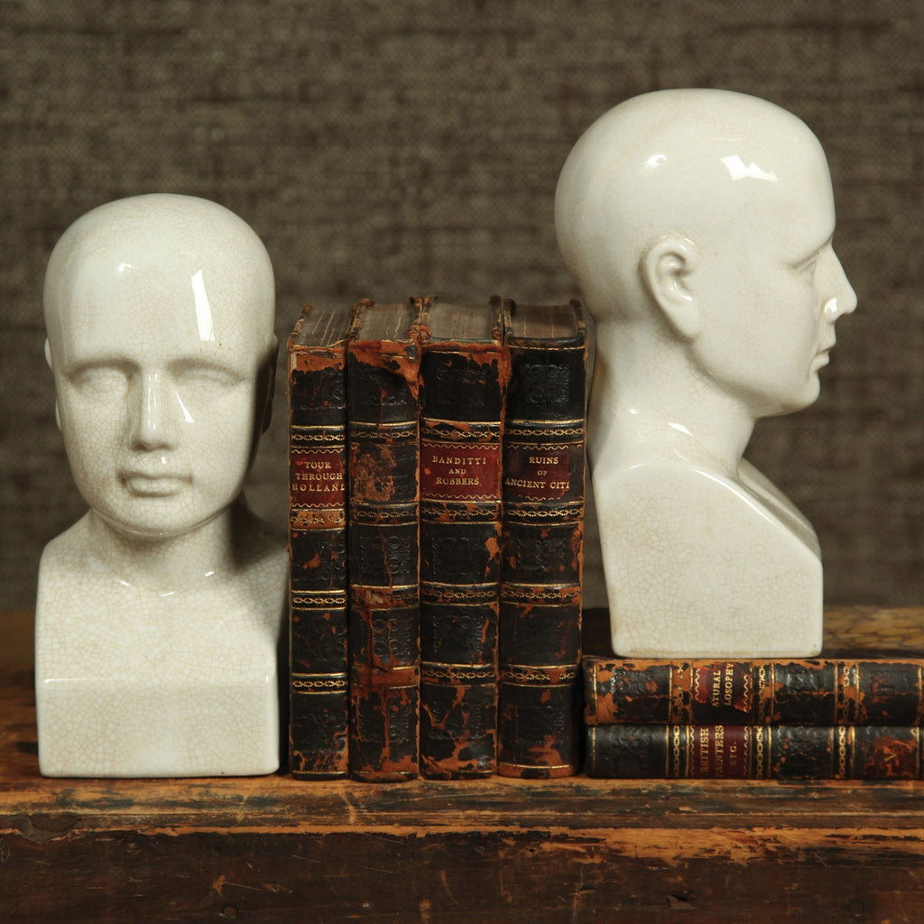 White Phrenology Head Ceramic - Bombay Mercantile