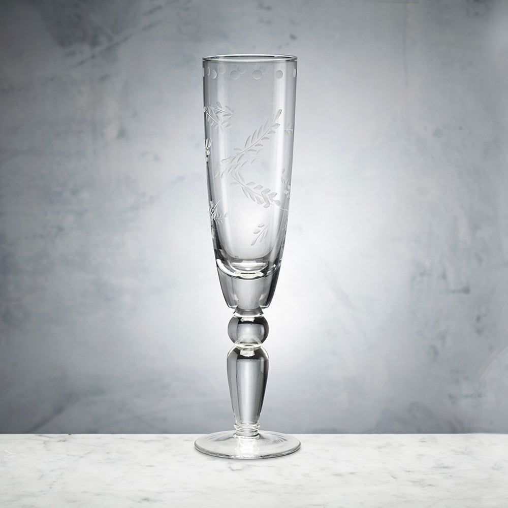 Jardin Champagne Flute (Clear) - The Nifty Decor