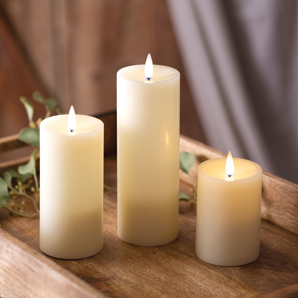 Infinite Wick Wax Pillar Candle - 3 x 4 - Bombay Mercantile