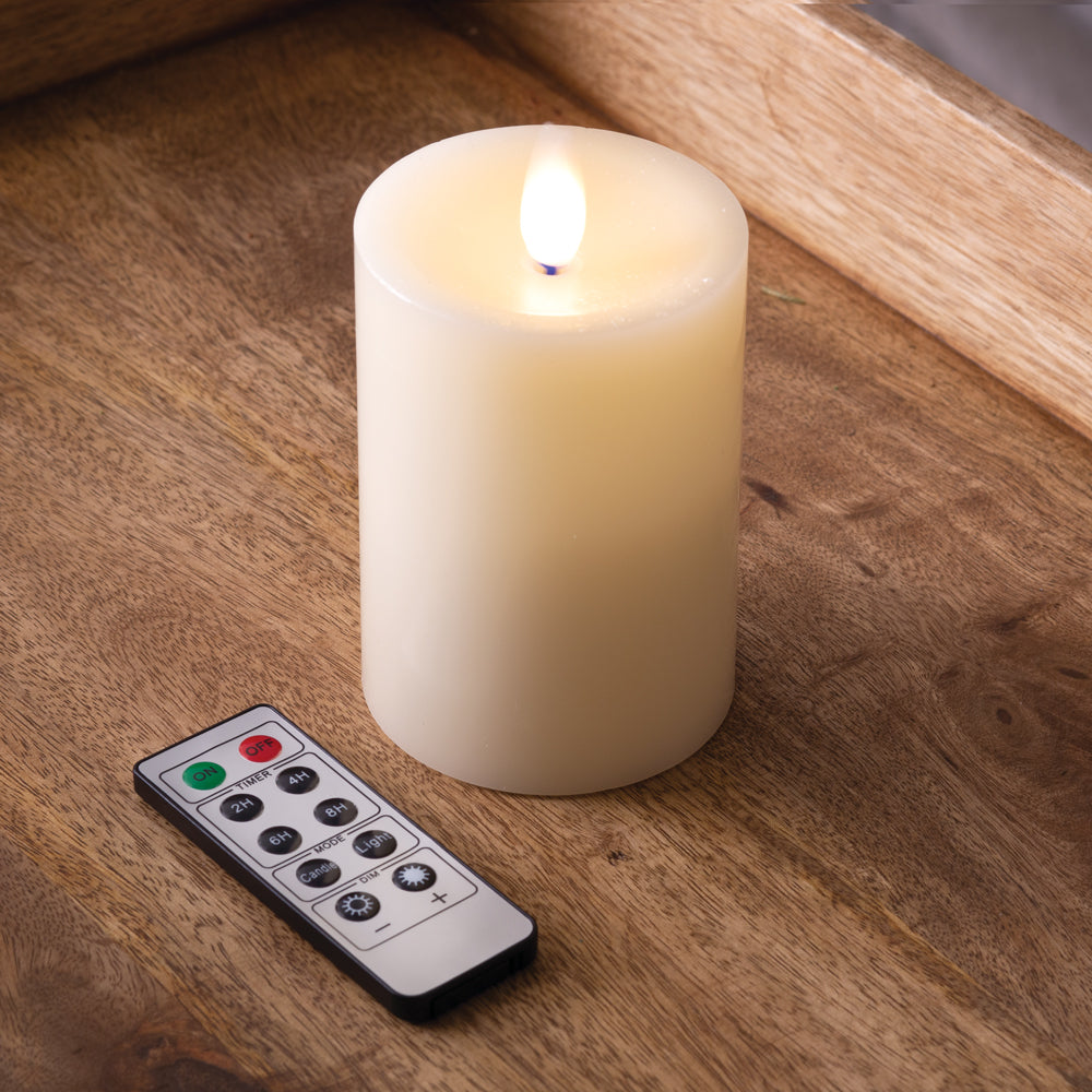 Infinite Wick Wax Pillar Candle - 3 x 4 - Bombay Mercantile