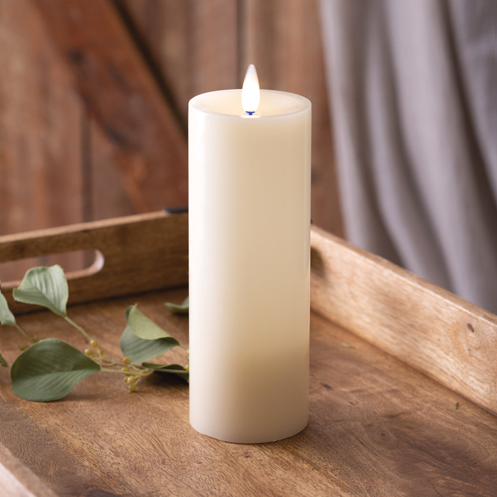 Infinite Wick Wax Pillar Candle - 3 x 8 - Bombay Mercantile