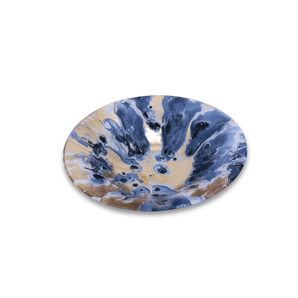 Extra Large Painted Centerpiece (Blue & Gold) - The Nifty Decor