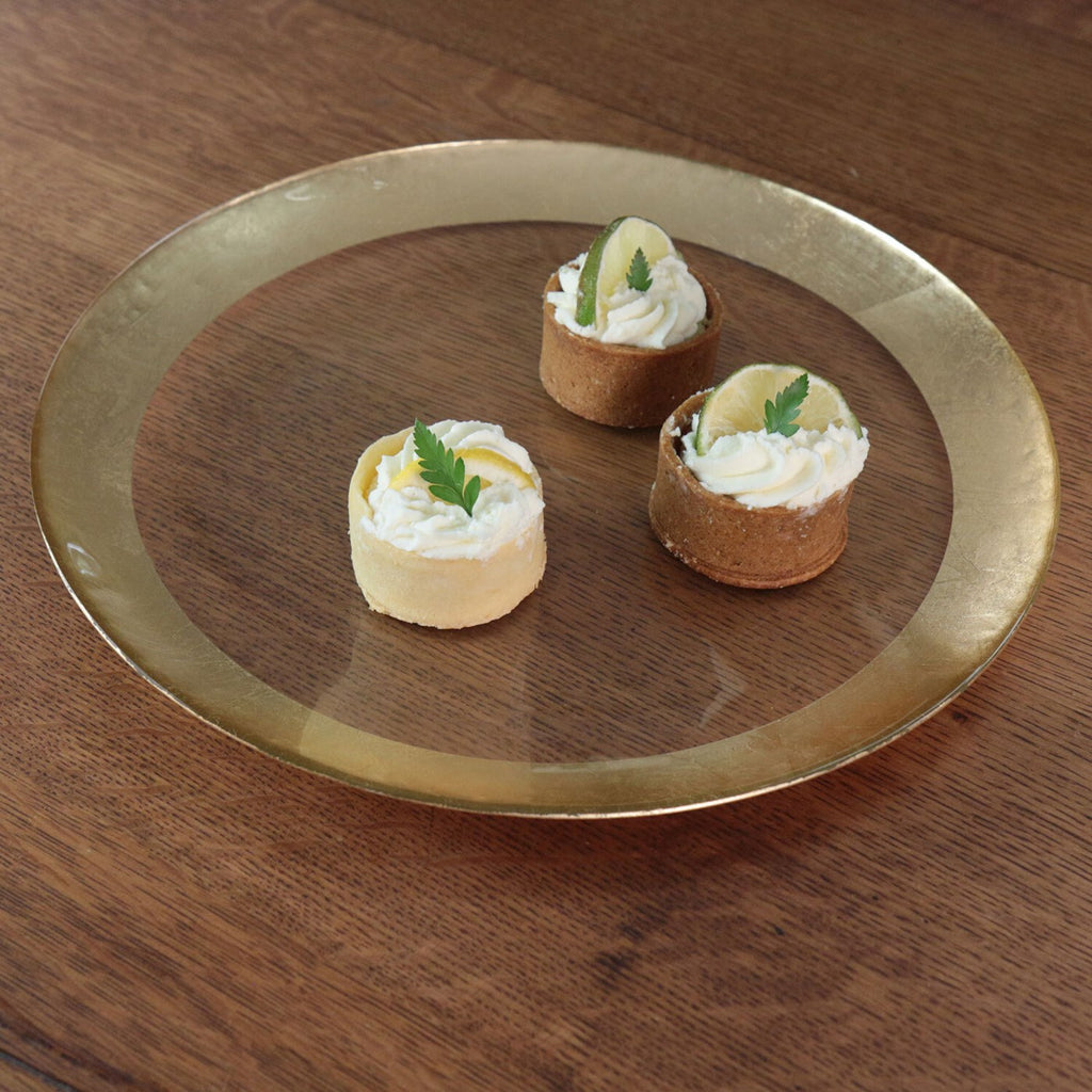 Platter with Foil Leafing Rim - The Nifty Decor