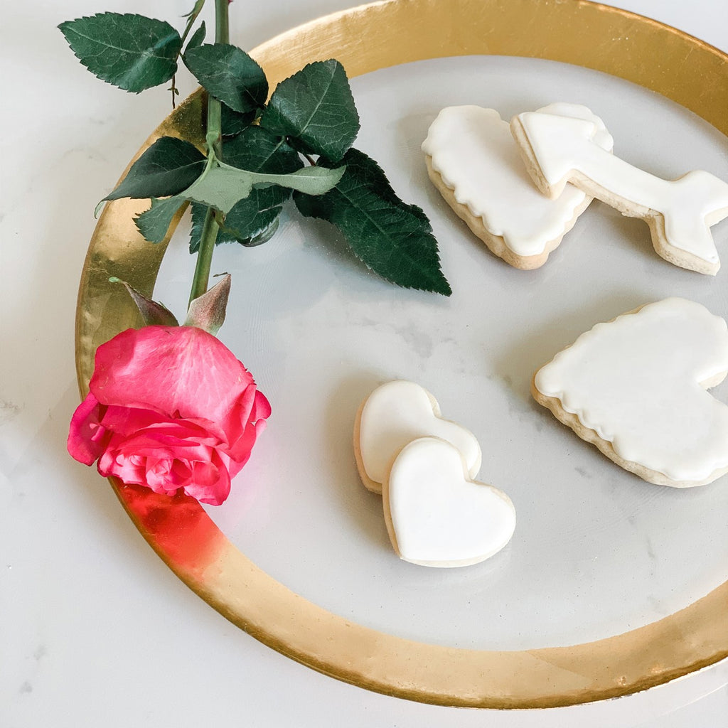 Platter with Foil Leafing Rim - The Nifty Decor