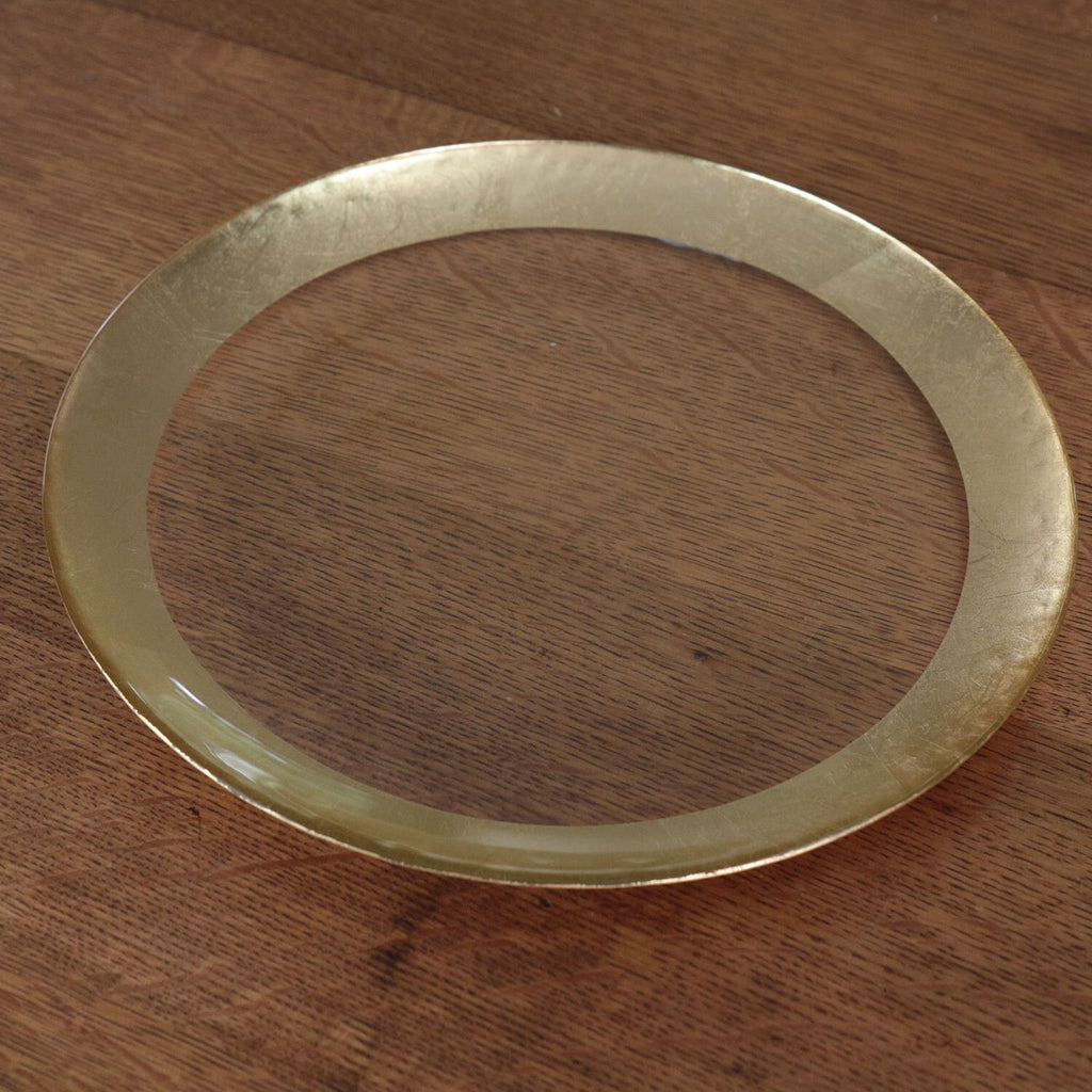 Platter with Foil Leafing Rim - The Nifty Decor