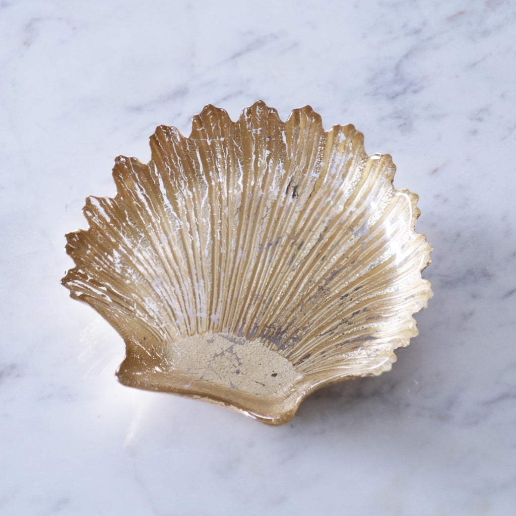 Shell Platter Set of 2 (Gold) - The Nifty Decor