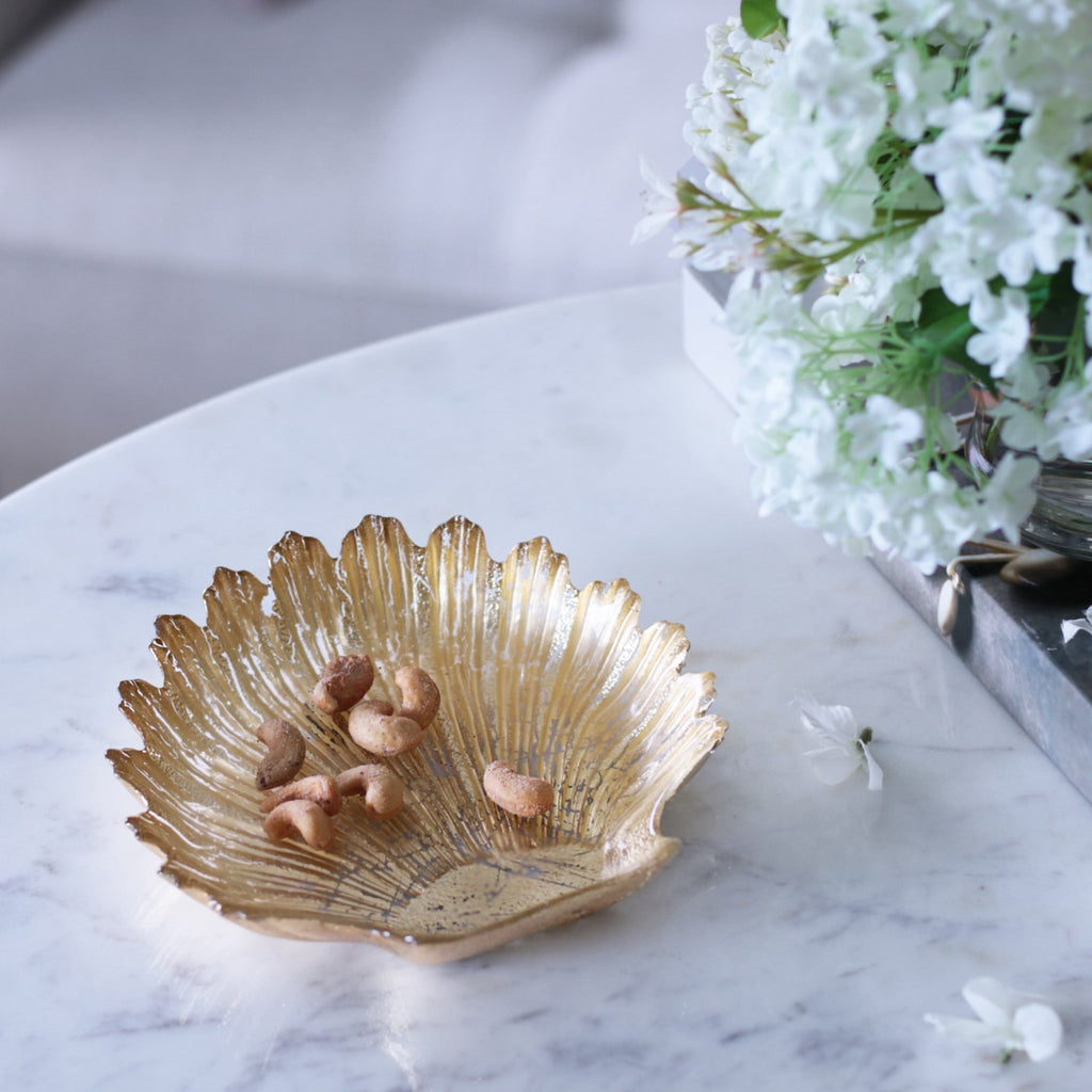 Shell Platter Set of 2 (Gold) - The Nifty Decor