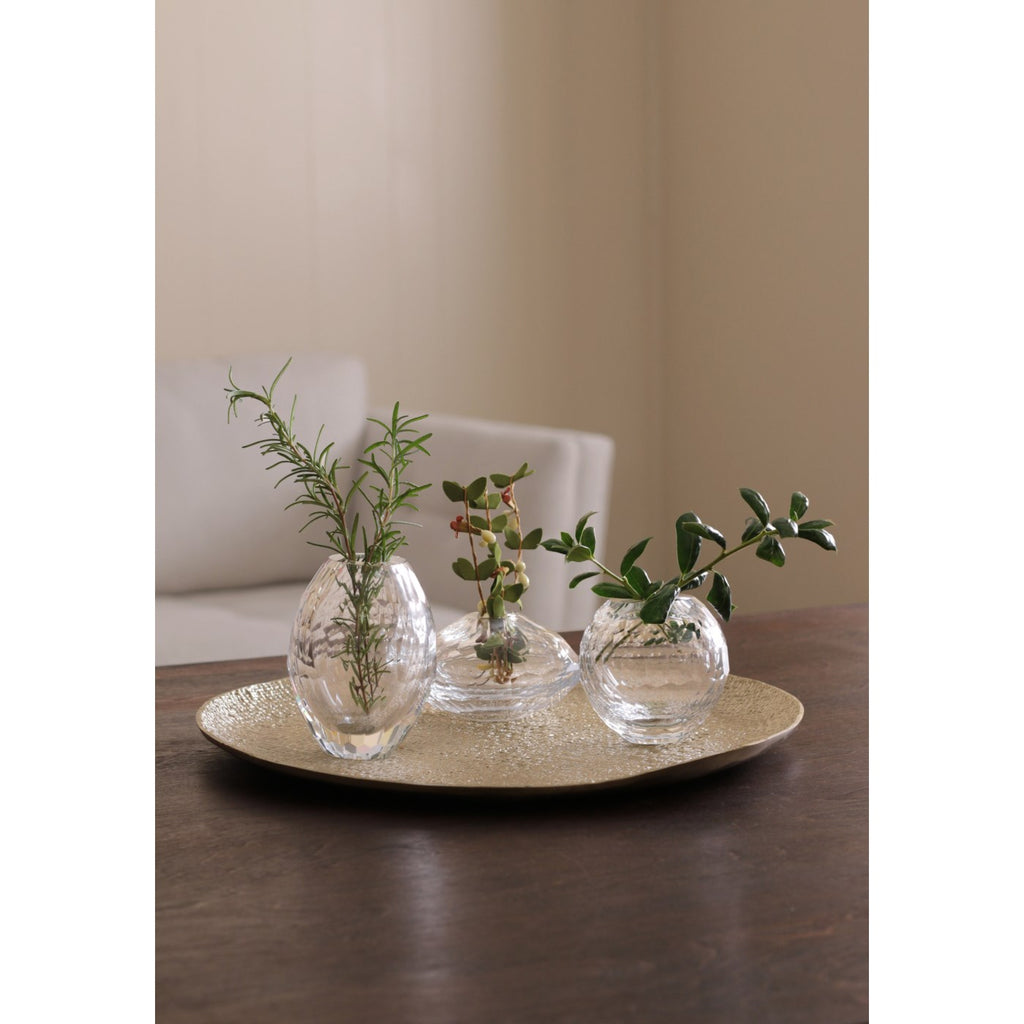 Faceted Clear Teardrop Vase - The Nifty Decor