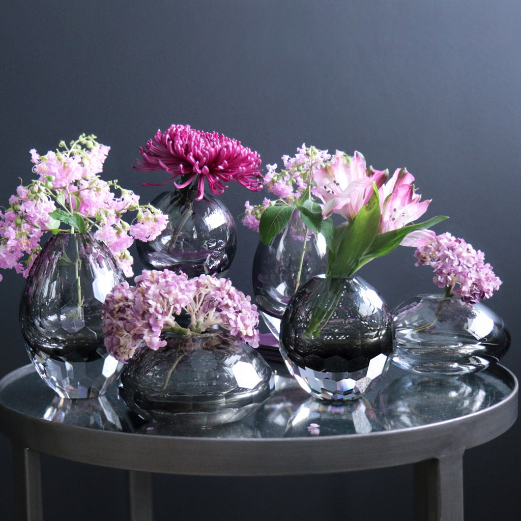 Smoke Grey Short Vase - The Nifty Decor