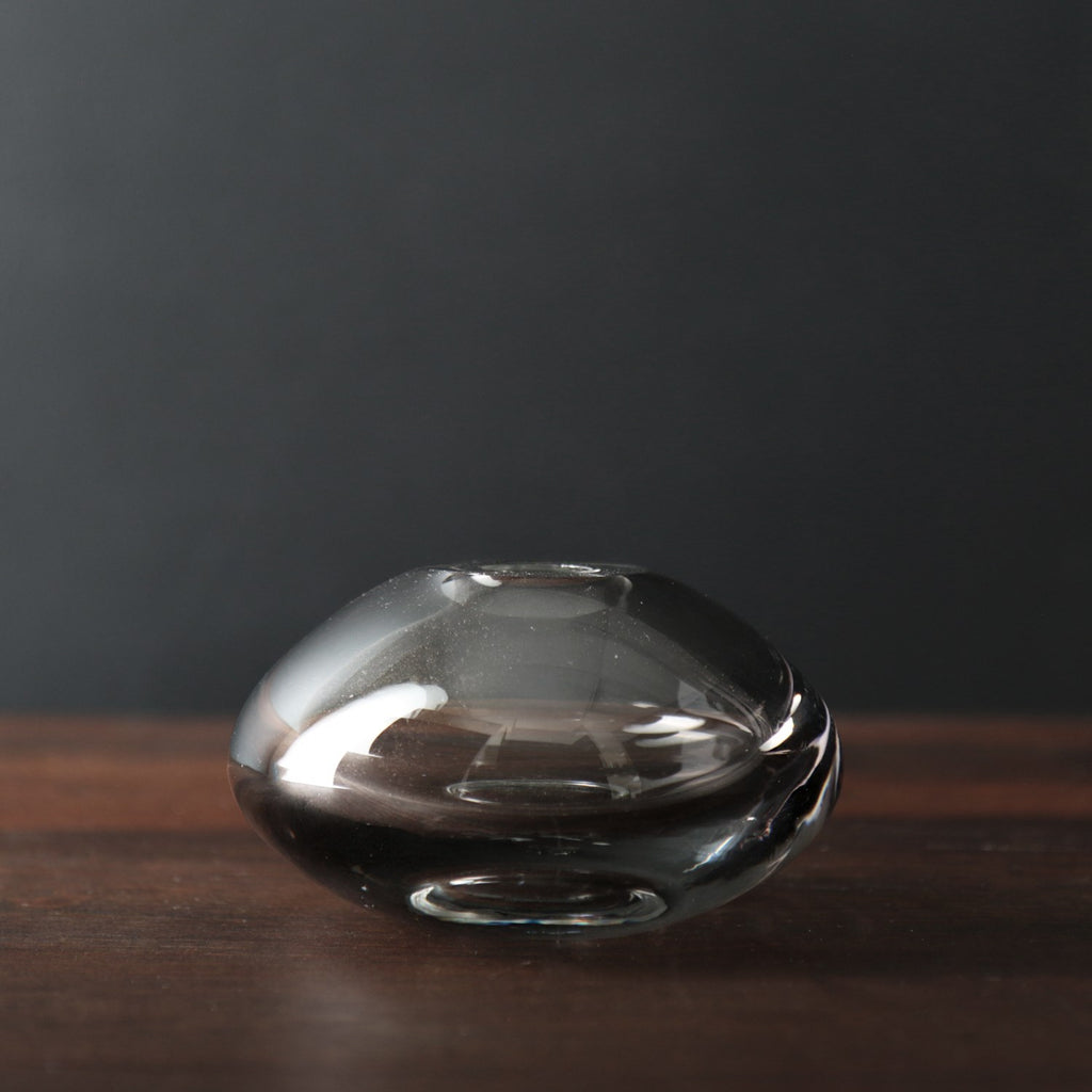 Smoke Grey Short Vase - The Nifty Decor