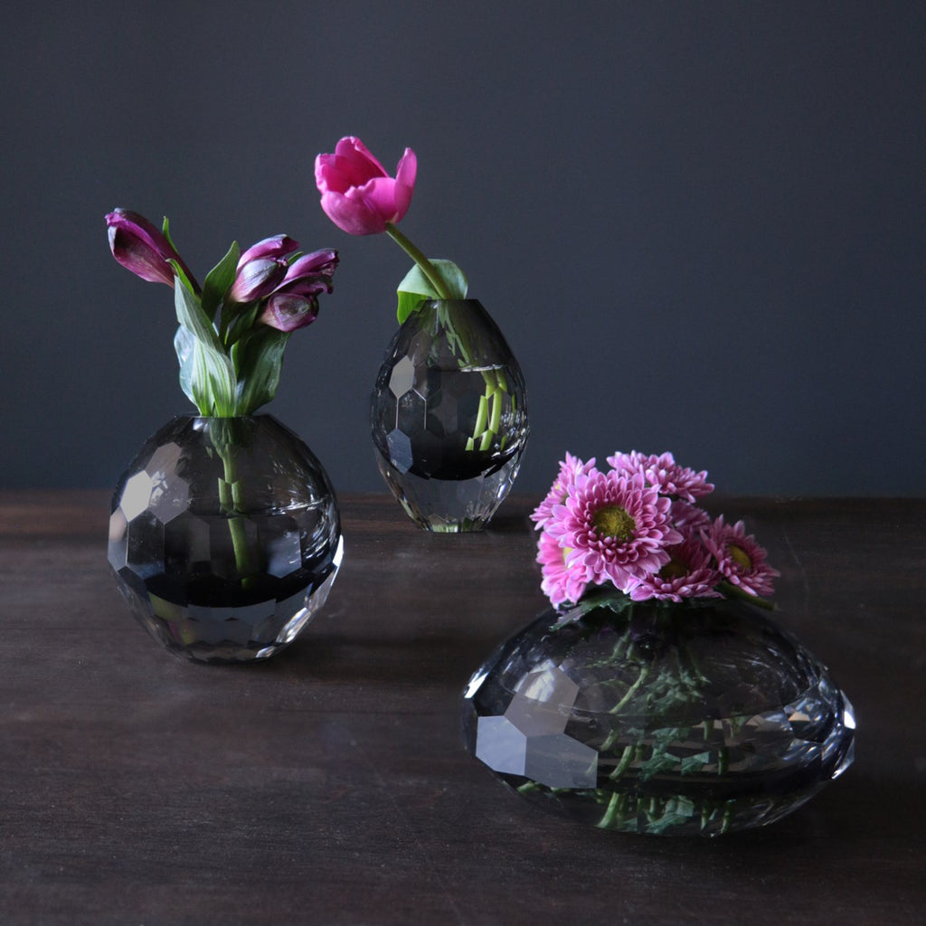 Smoke Grey Round Bud Vase - The Nifty Decor
