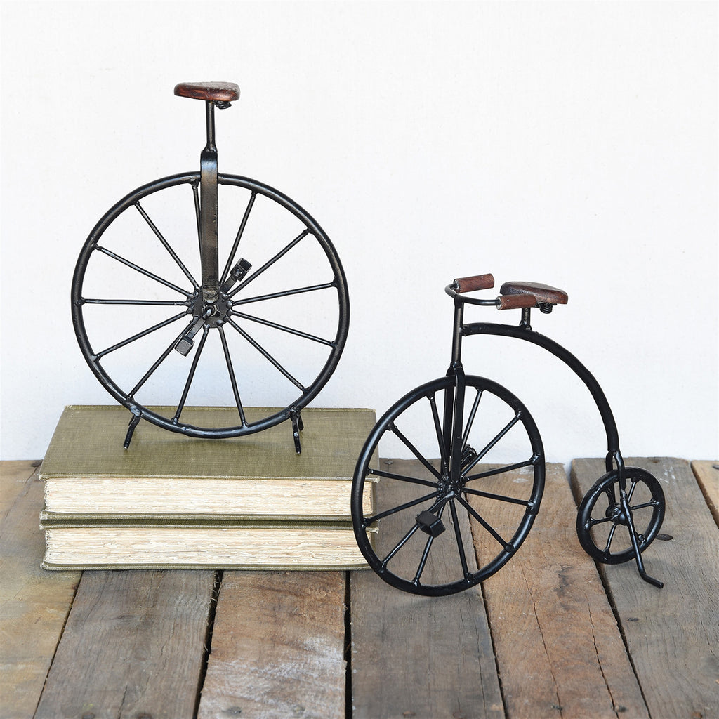 Iron and Wood High Wheeler Bicycle - The Nifty Decor