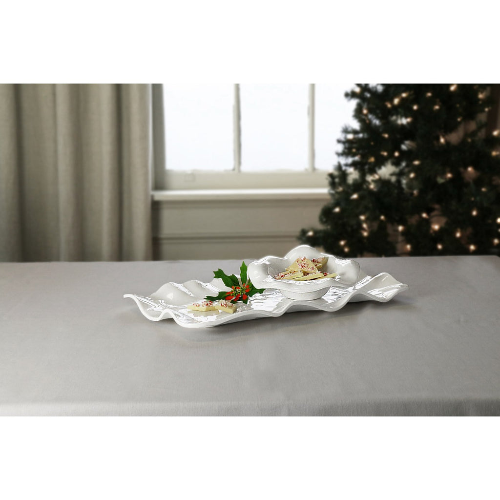 Havana Long Rectangular Tray (White) - The Nifty Decor