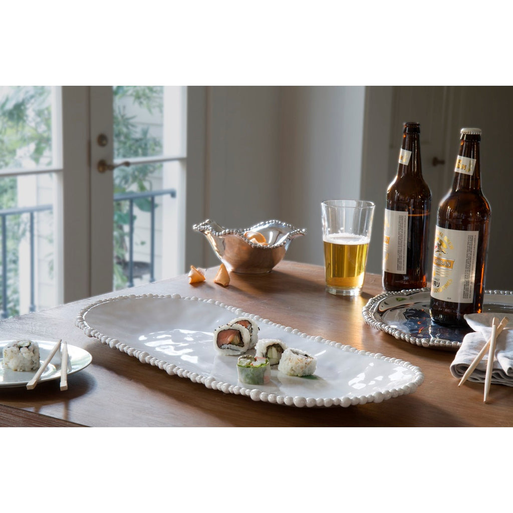 Alegria Large Oval Platter (White) - The Nifty Decor