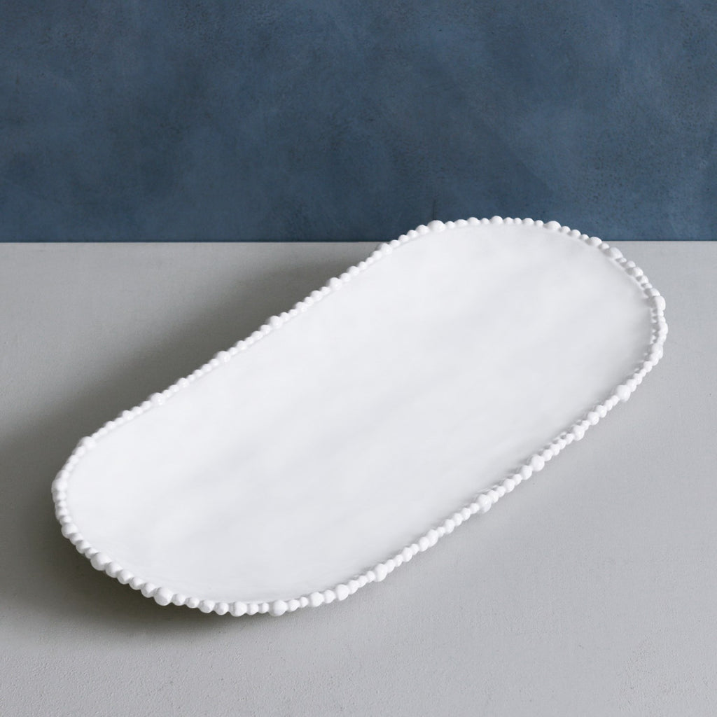 Alegria Large Oval Platter (White) - The Nifty Decor