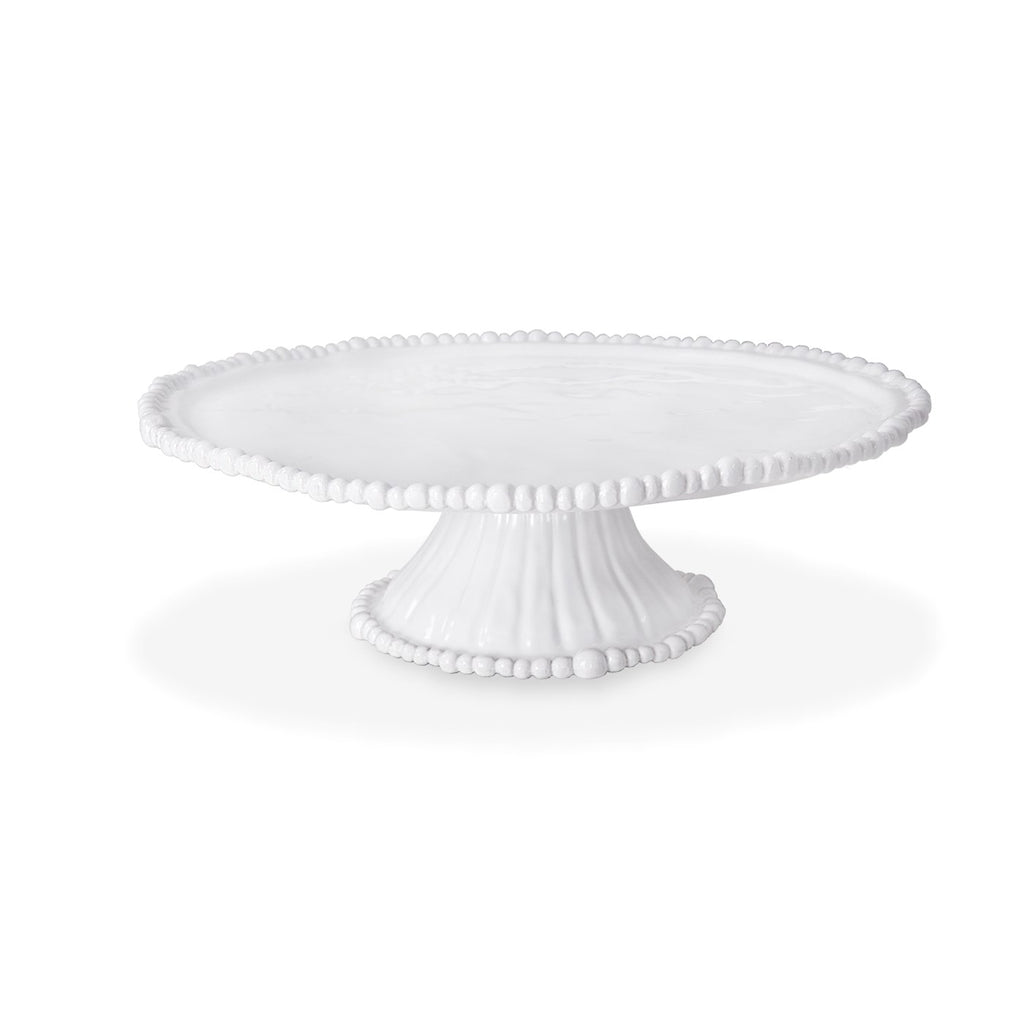 Alegria Pedestal Cake Plate (White) - The Nifty Decor