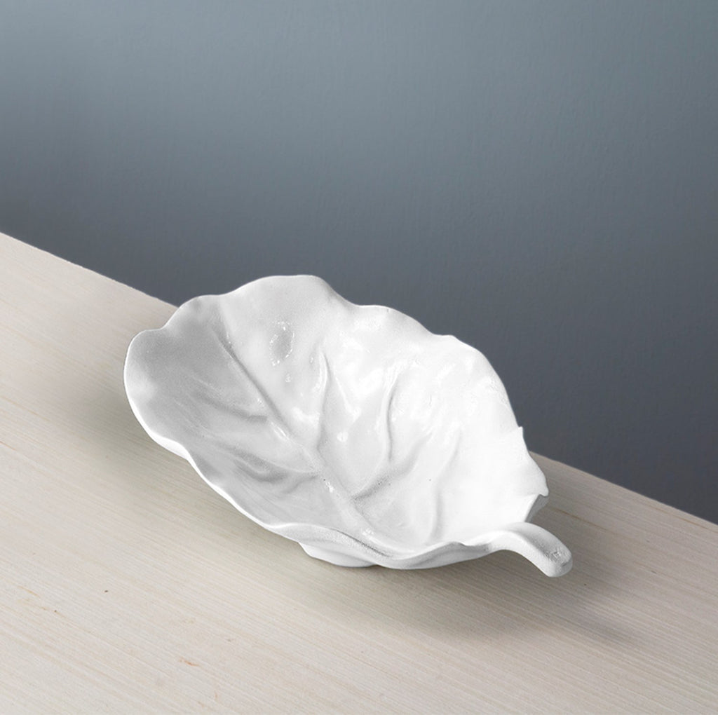 Lettuce Small Leaf Platter (White) - The Nifty Decor