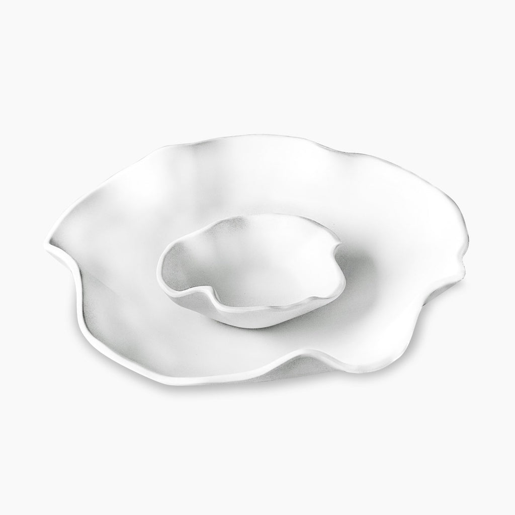 Nube Bowl with Dip (White) - The Nifty Decor