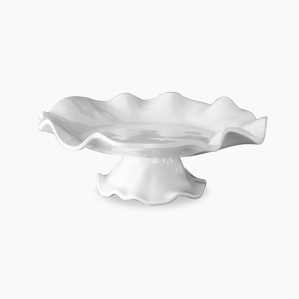 Havana Pedestal Cake Plate (White) - The Nifty Decor