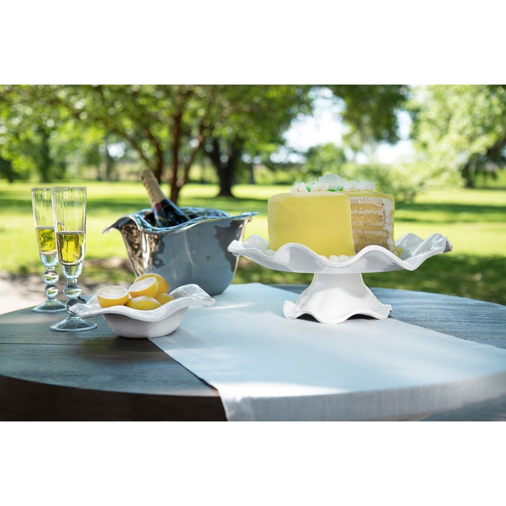 Havana Pedestal Cake Plate (White) - The Nifty Decor