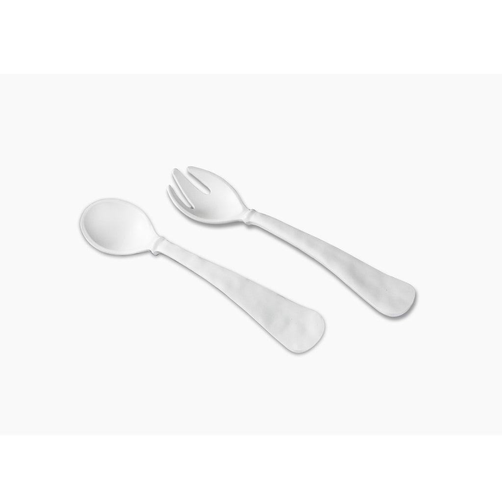 Nube Large Salad Servers (White) - The Nifty Decor