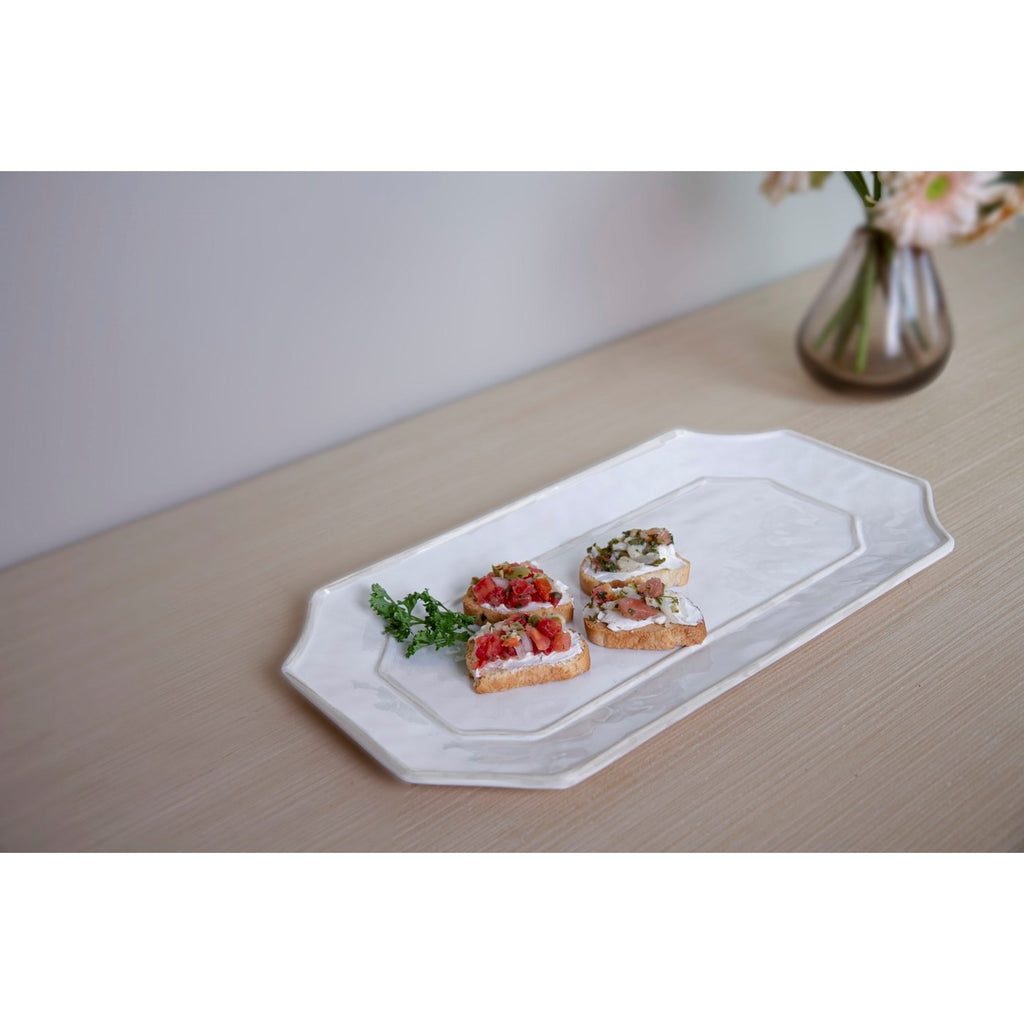 Charleston Long Rectangular Tray (White) - The Nifty Decor