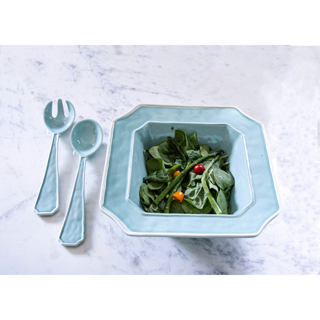 Charleston Large Salad Servers (Blue) - The Nifty Decor