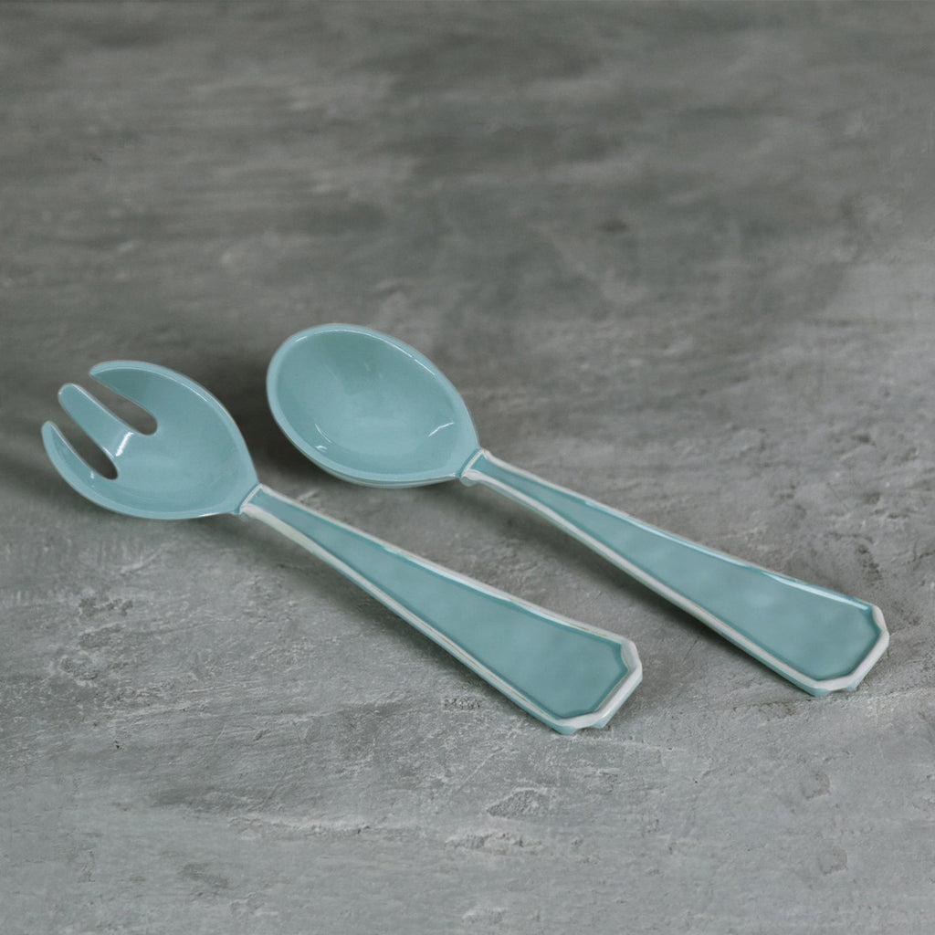Charleston Large Salad Servers (Blue) - The Nifty Decor