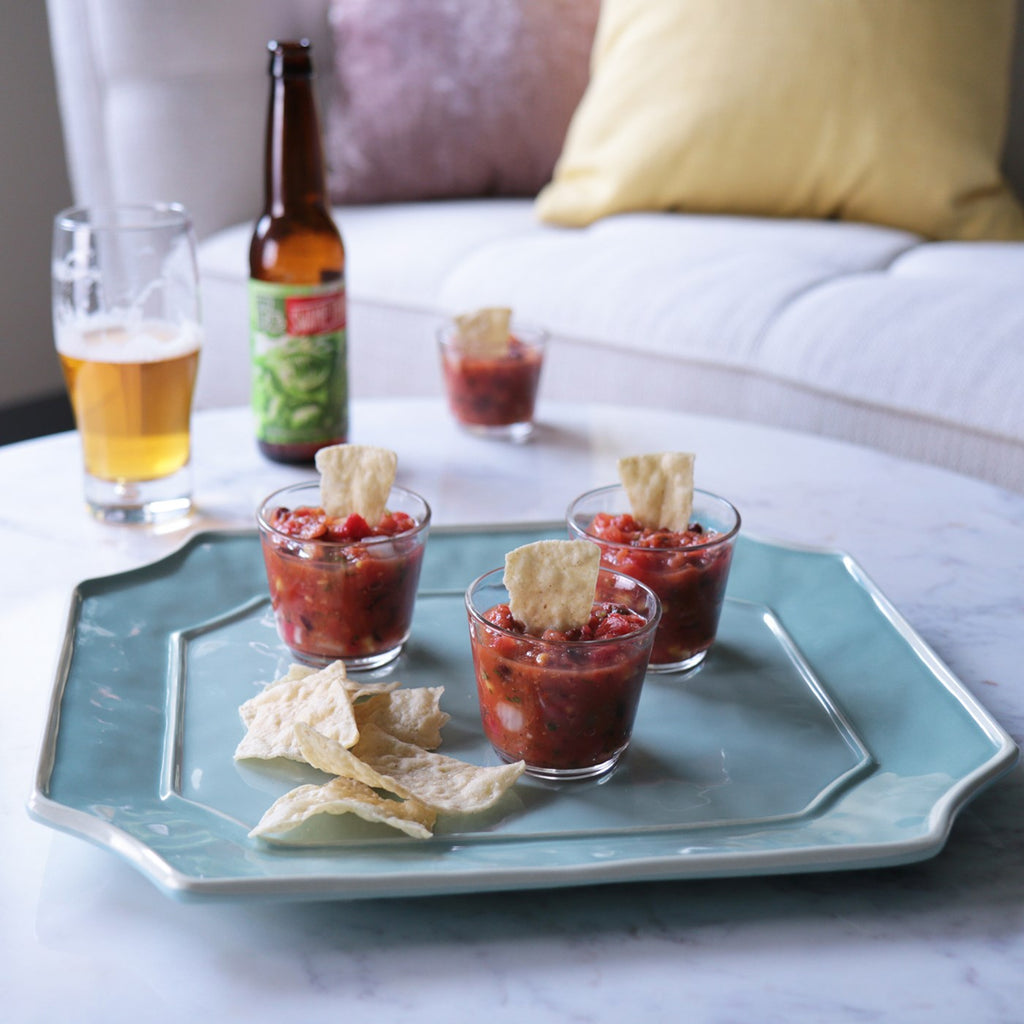 Charleston Rectangular Tray (Blue) - The Nifty Decor