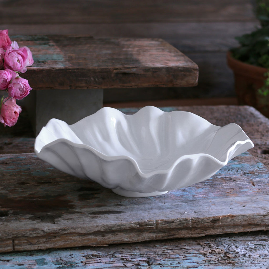Bloom Large Bowl (White) - The Nifty Decor