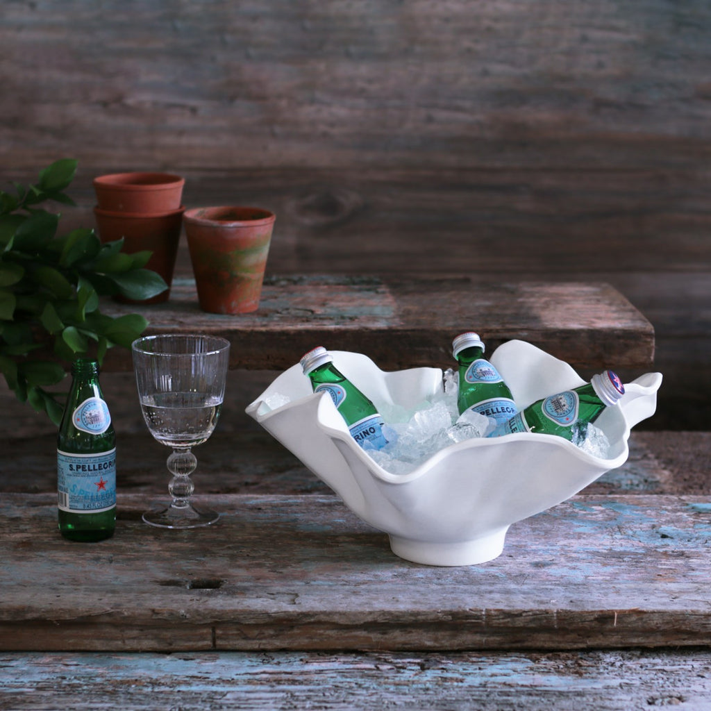 Bloom Wine Bucket (White) - The Nifty Decor