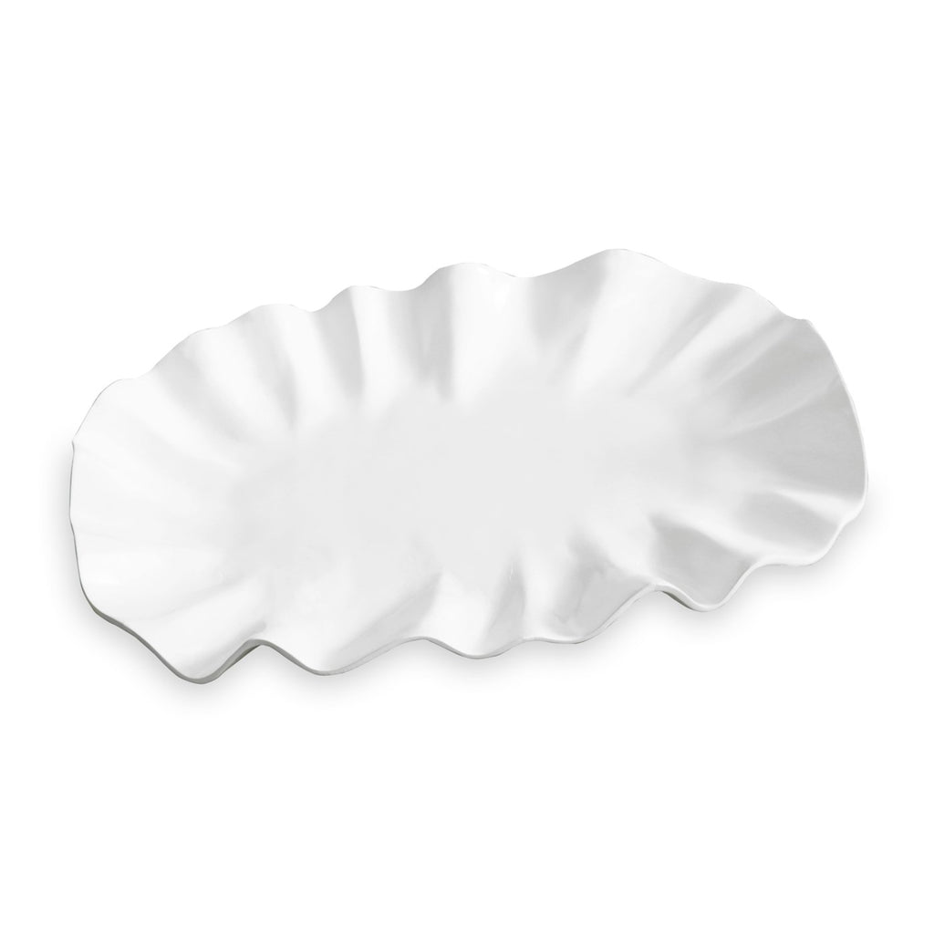 Bloom Large Oval Platter (White) - The Nifty Decor