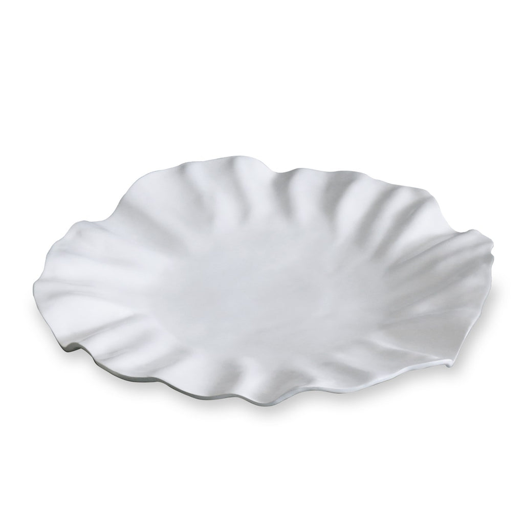 Bloom Large Round Platter (White) - The Nifty Decor