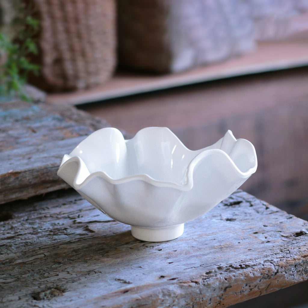 Bloom Small Deep Bowl (White) - The Nifty Decor