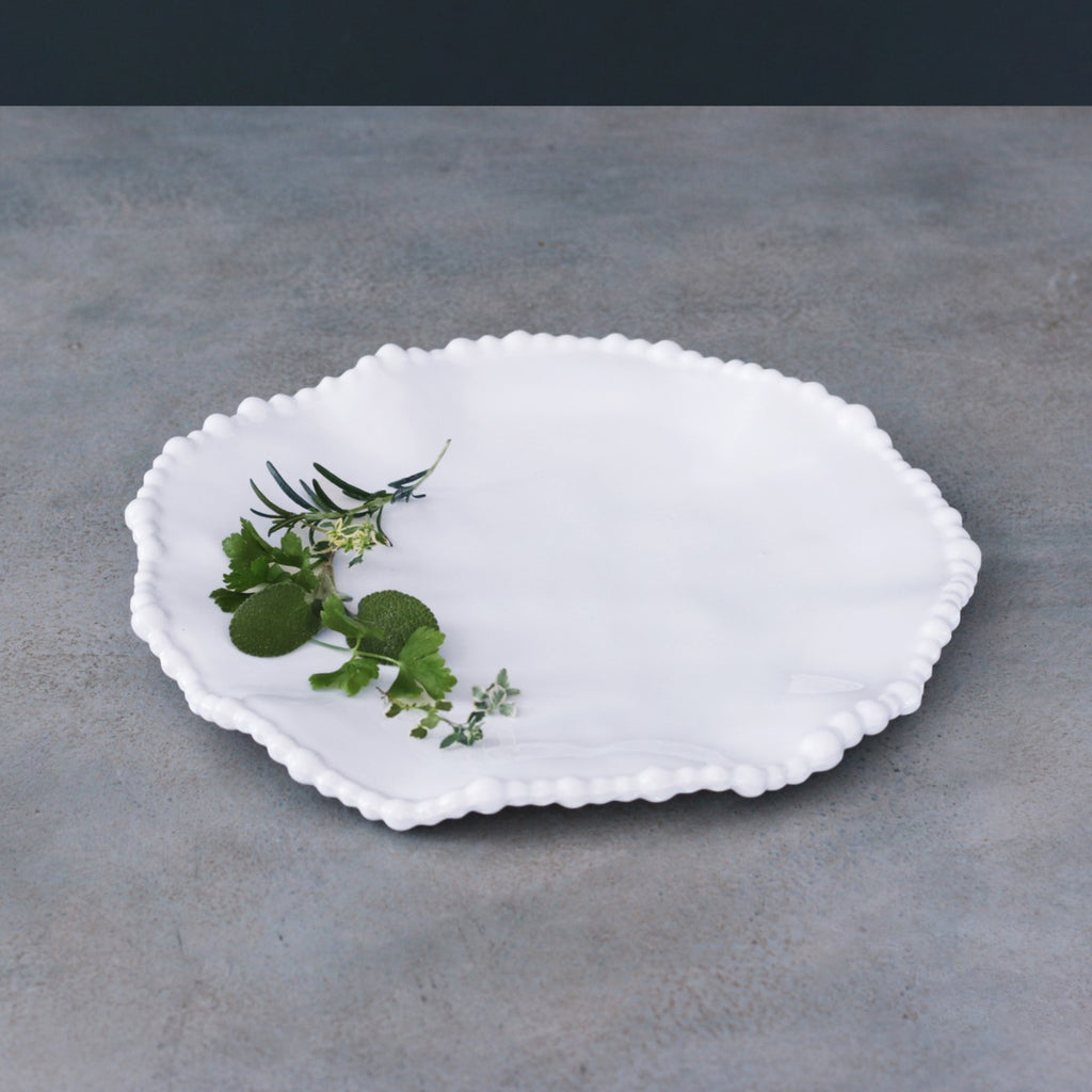 Alegria 9" Salad Plate Set of 4 (White) - The Nifty Decor