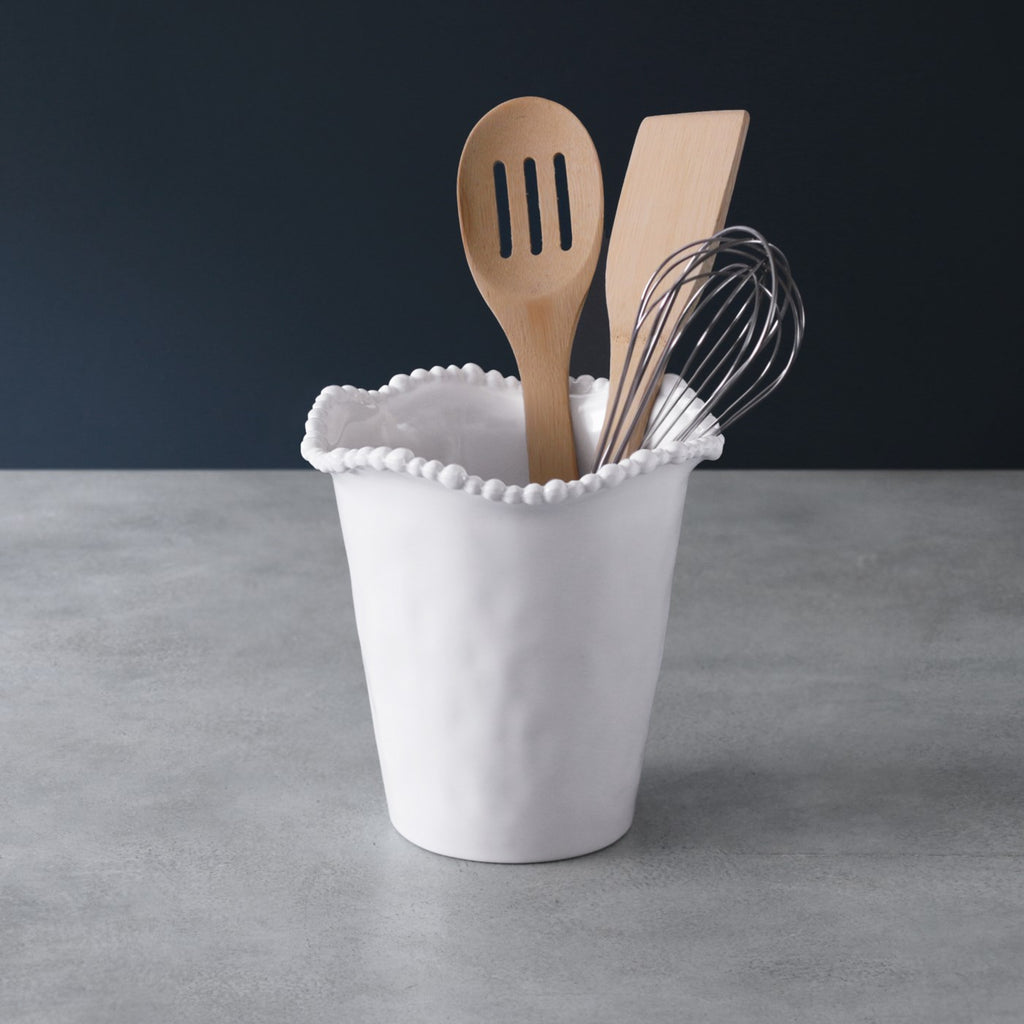 Alegria Kitchen Utensil Holder (White) - The Nifty Decor