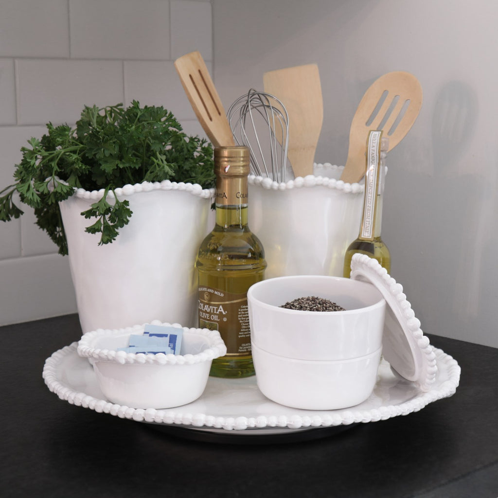 Alegria Kitchen Utensil Holder (White) - The Nifty Decor