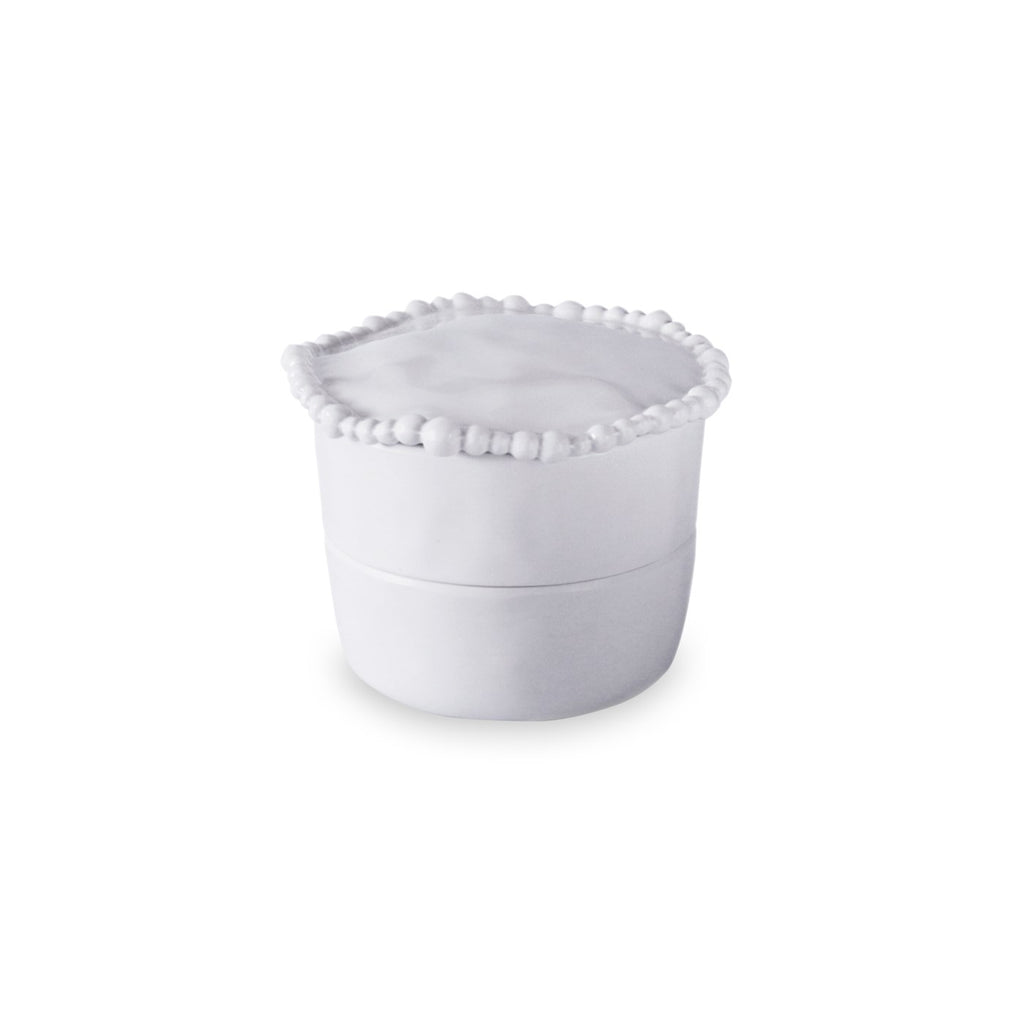 Alegria Stackable Salt-Pepper Cellar with Lid (White) - The Nifty Decor