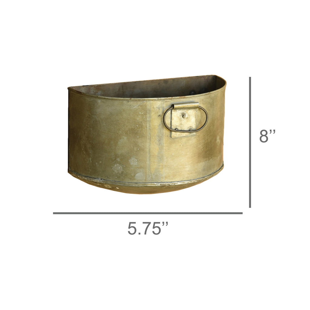 Half Reclaimed Metal Planter - Set of 2 - The Nifty Decor