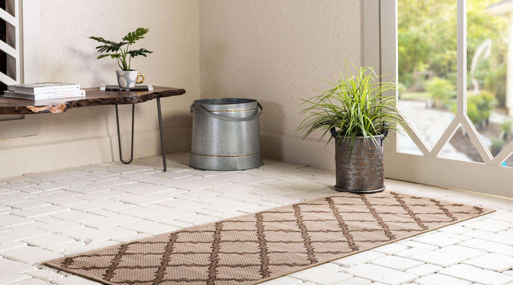 Outdoor Raised Trellis Rug - The Nifty Decor