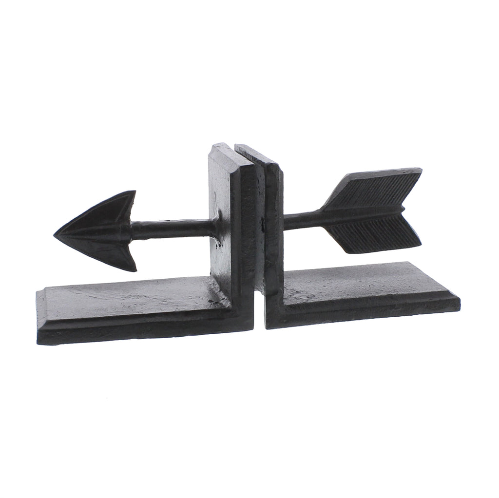 Arrow Cast Iron Bookends - Brown - The Nifty Decor