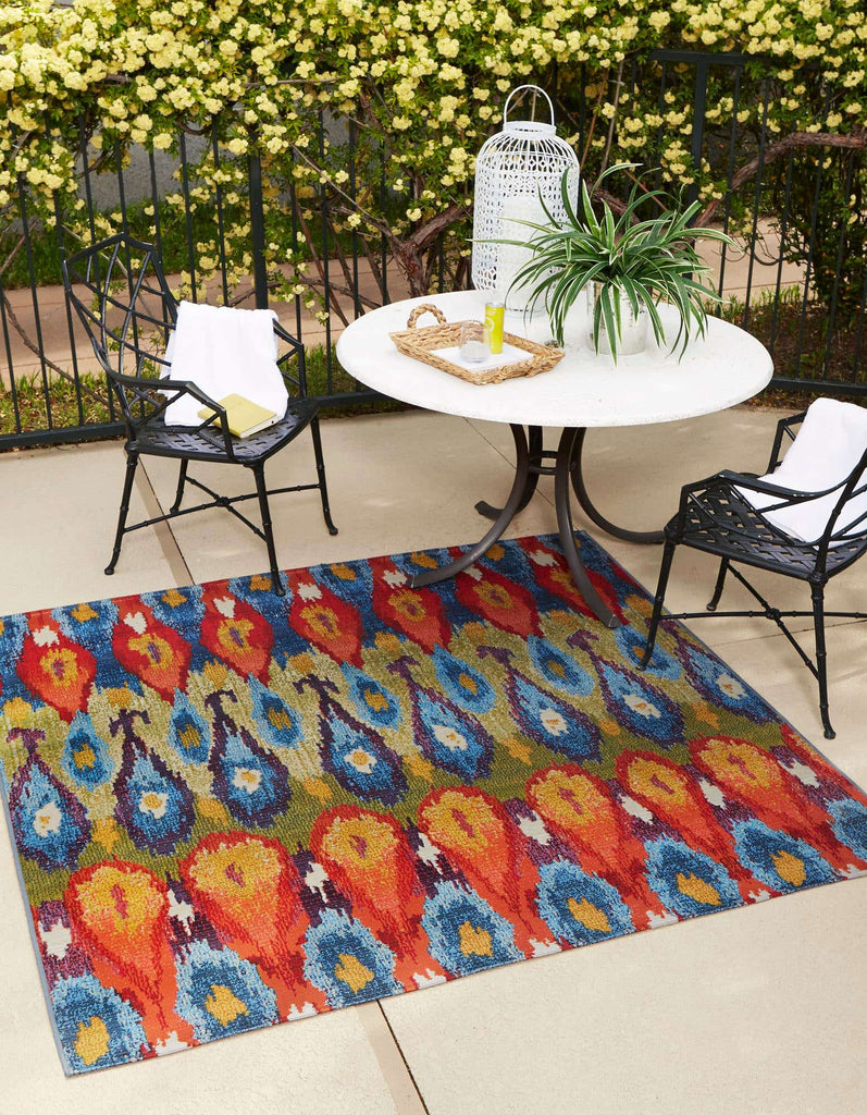 Outdoor Ikat Rug - The Nifty Decor