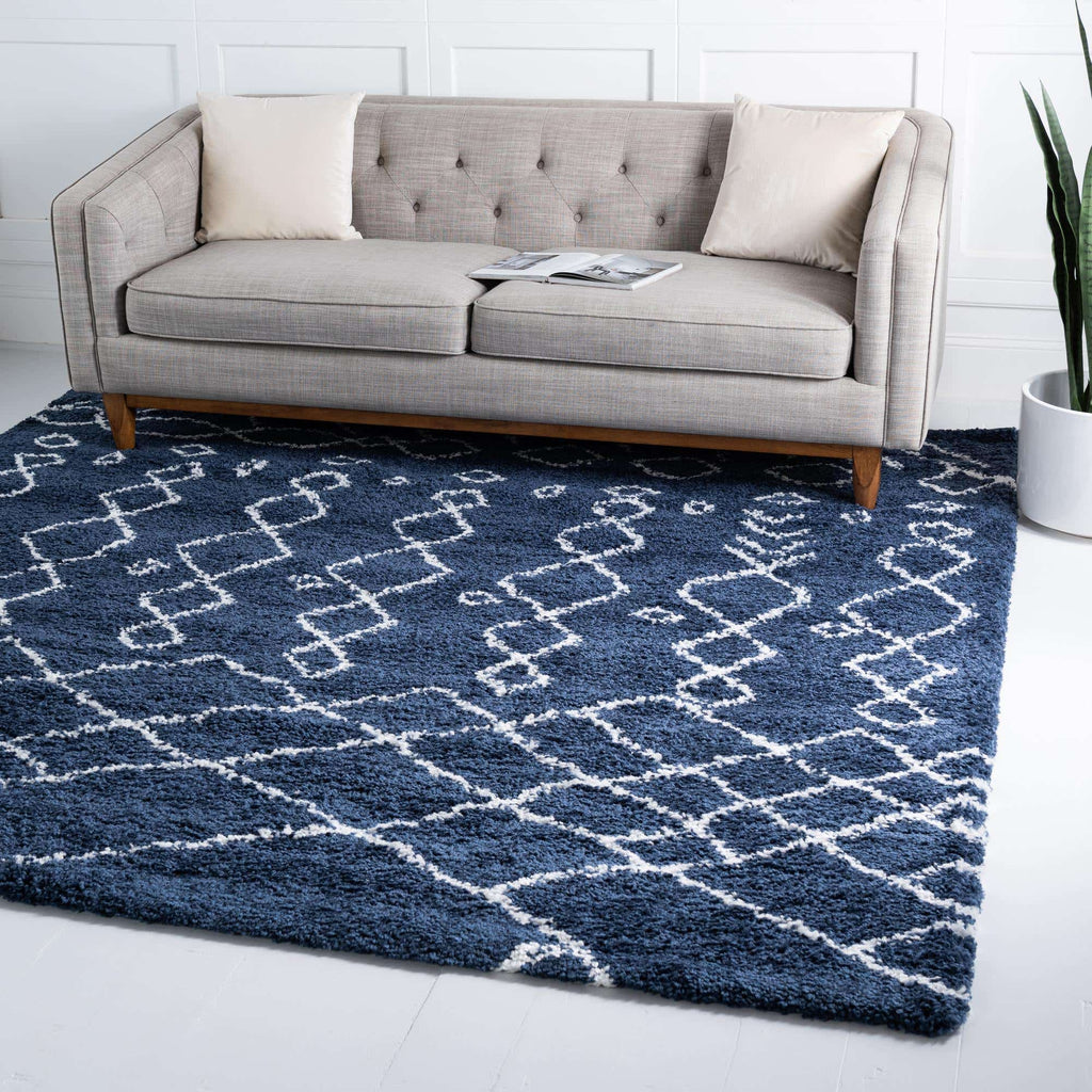 Geometric Rabat Shag Rug - Bombay Mercantile