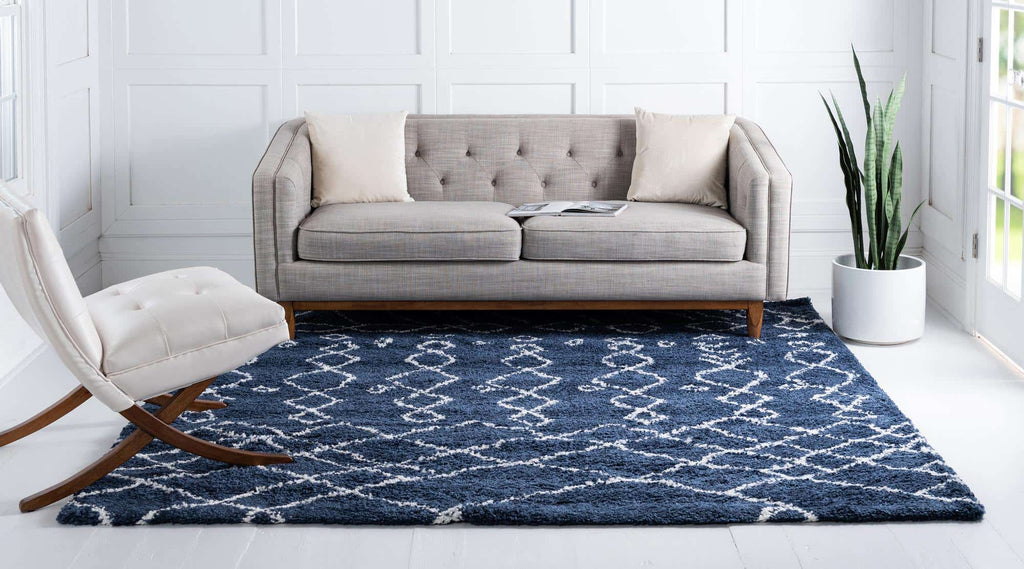 Geometric Rabat Shag Rug - Bombay Mercantile