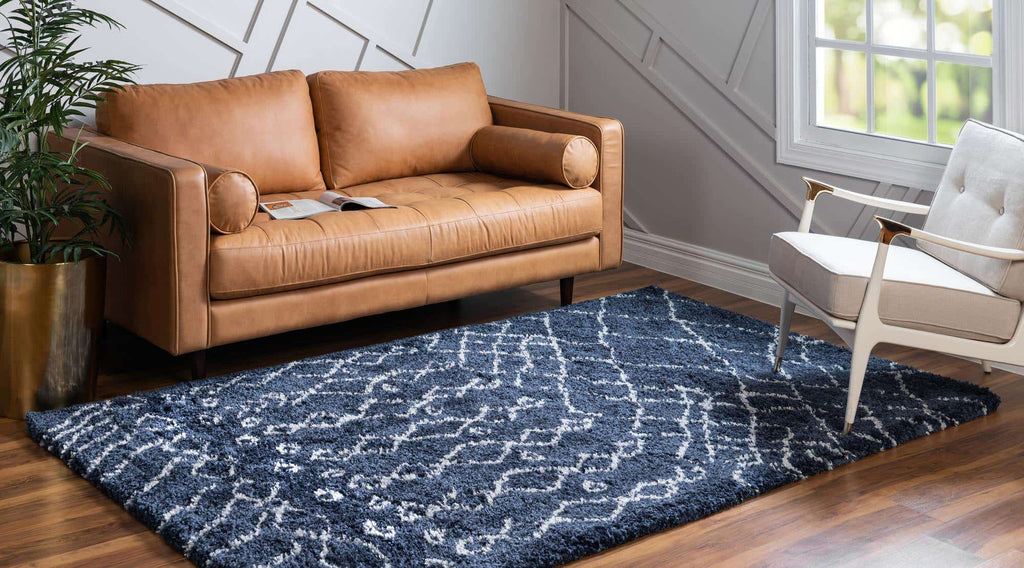 Geometric Rabat Shag Rug - Bombay Mercantile
